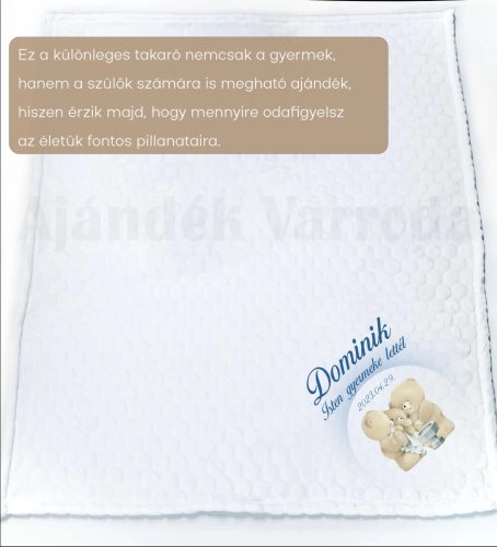 Takaró Keresztelőre fiús