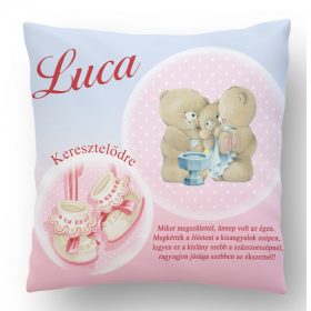 Ajándék párna Keresztelőre MACKÓS