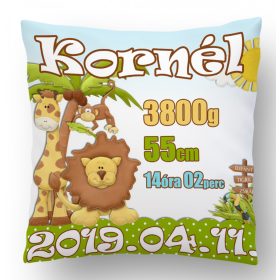 Állatkertes Megérkeztem párnácska