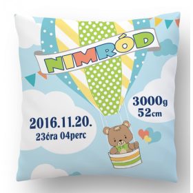 Légballonos Megérkeztem párna Baba párna