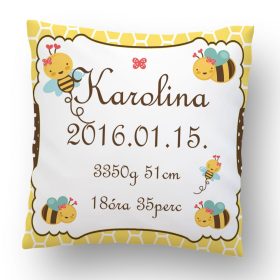 Méhecskés megérkeztem párna