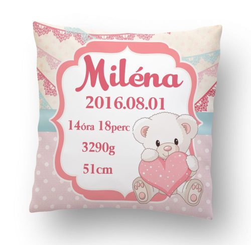 Takaró párna szett Rózsaszín Macis