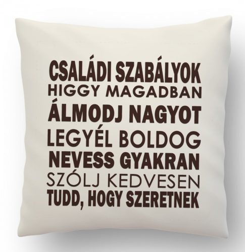 Családi Szabályok Párna