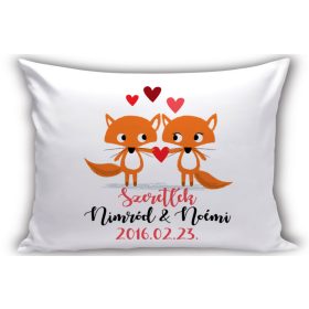 Rókás szerelmes párna