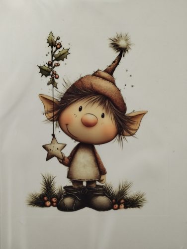 Textilpanel karácsonyi mintákkal