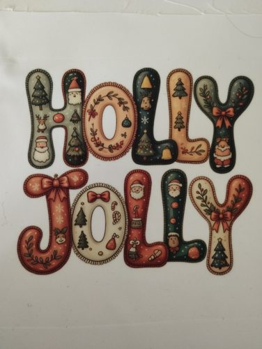 Textilpanel karácsonyi mintákkal