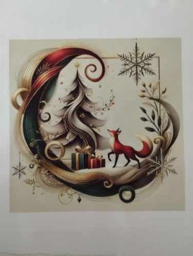 Textilpanel karácsonyi mintákkal