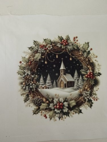 Textilpanel karácsonyi mintákkal